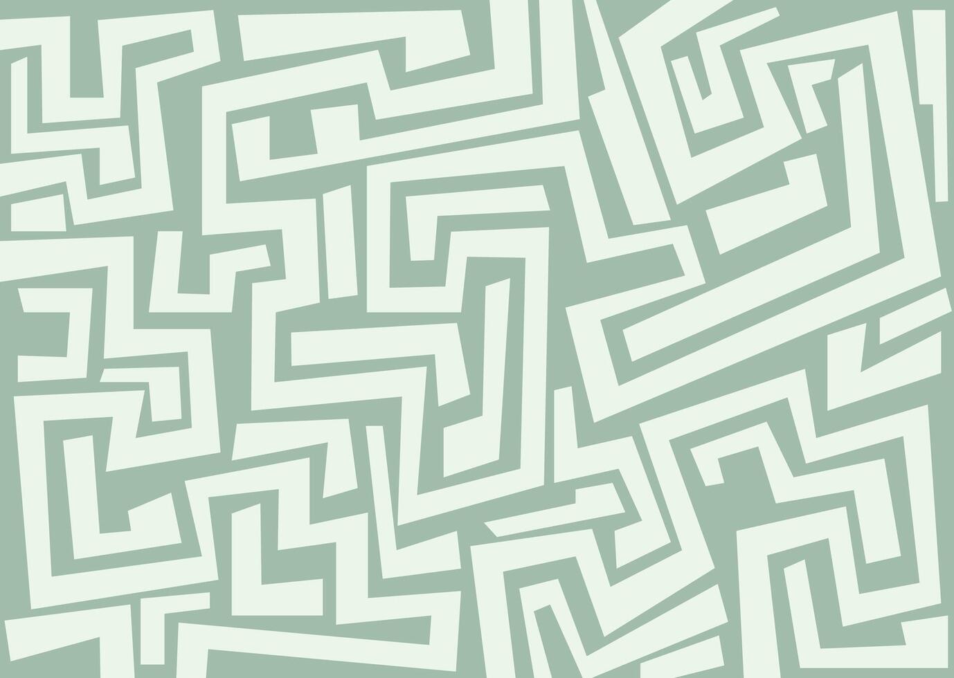 Abstract maze geometric background. Hand drawn seamless pattern with bold square lines. vector