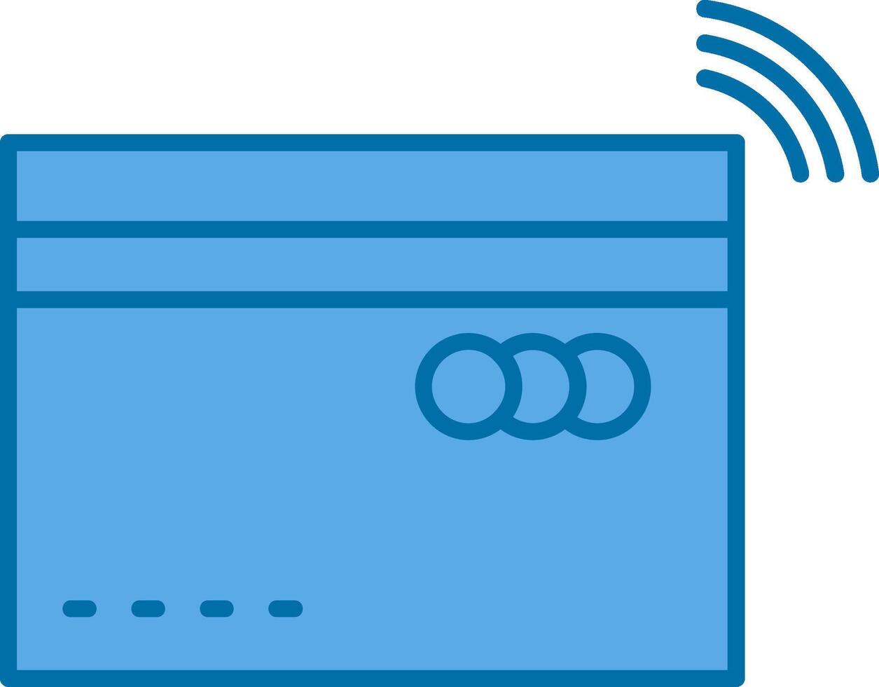 Contactless Filled Blue  Icon vector