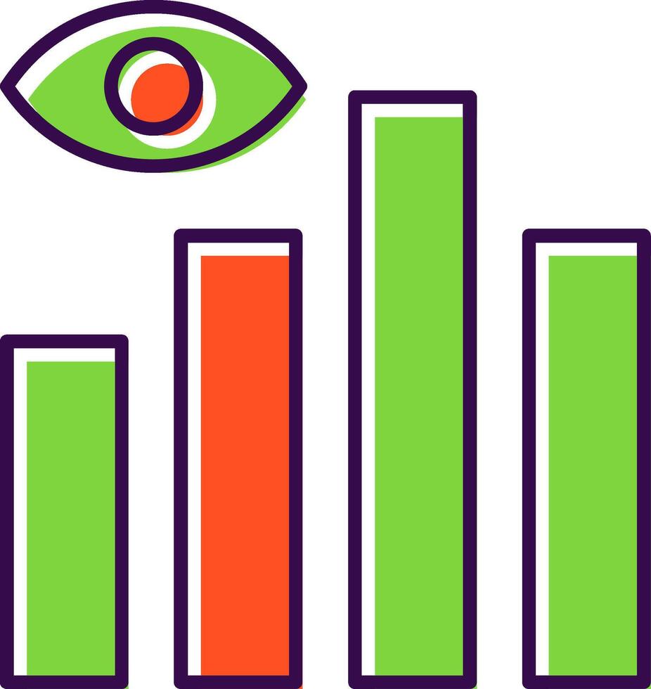 Data Visualization Filled  Icon vector