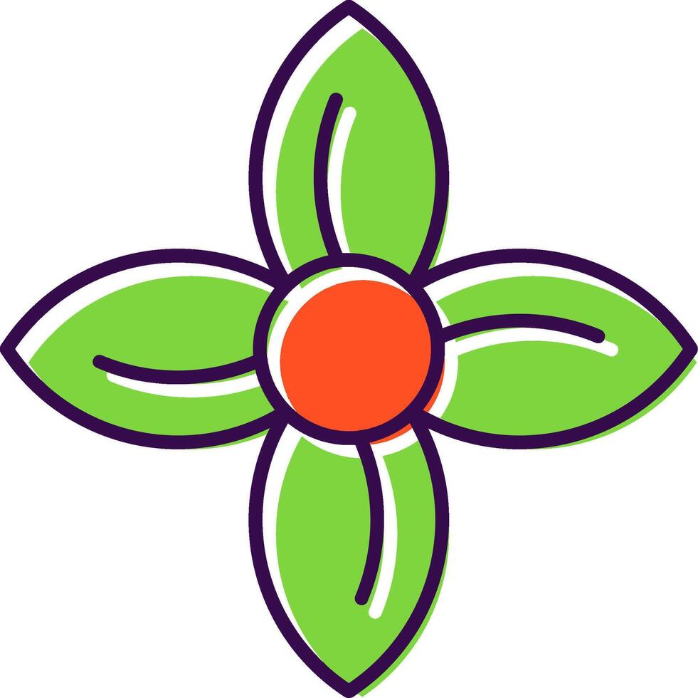 Clematis Filled  Icon vector