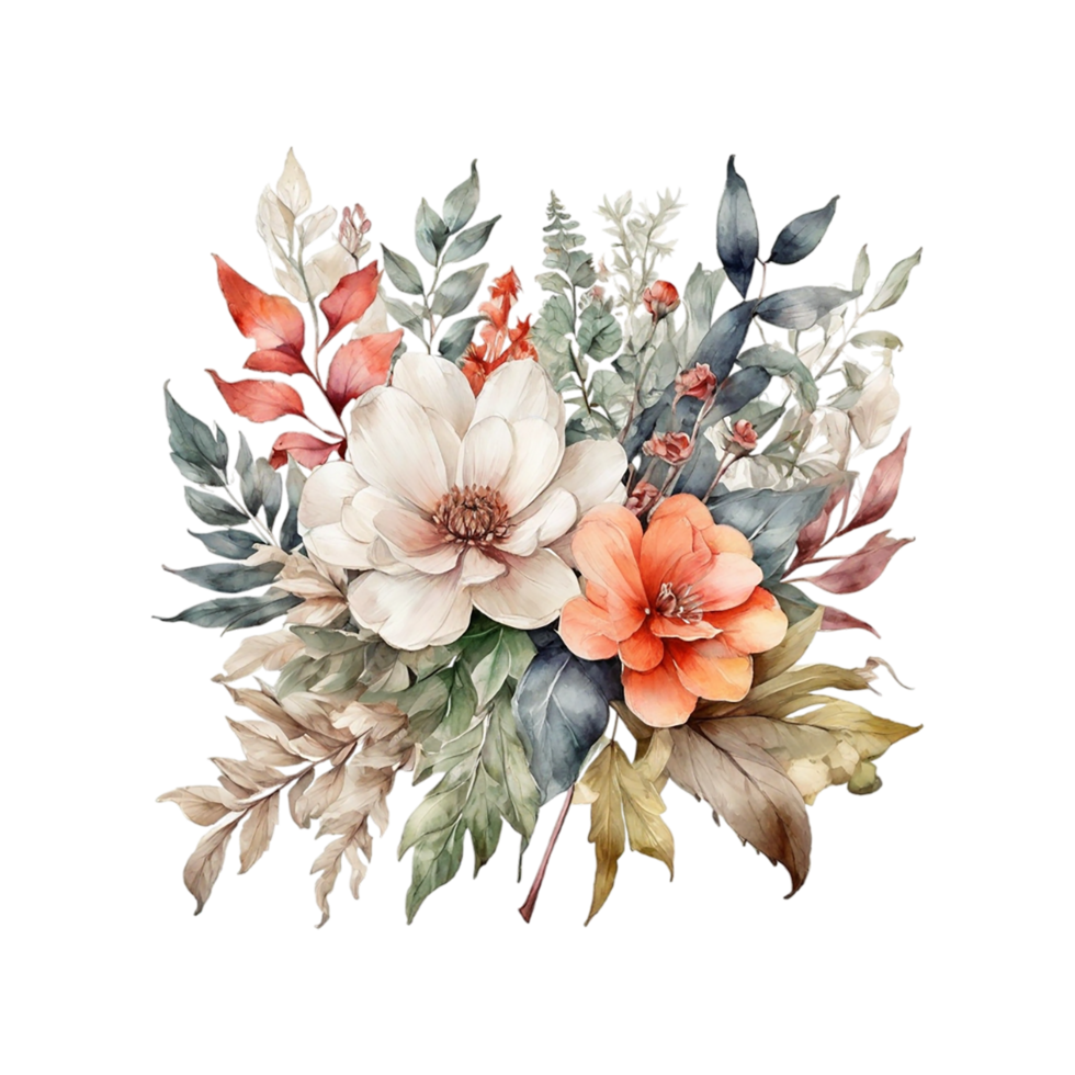 AI generated Watercolor Flower Bouquet png