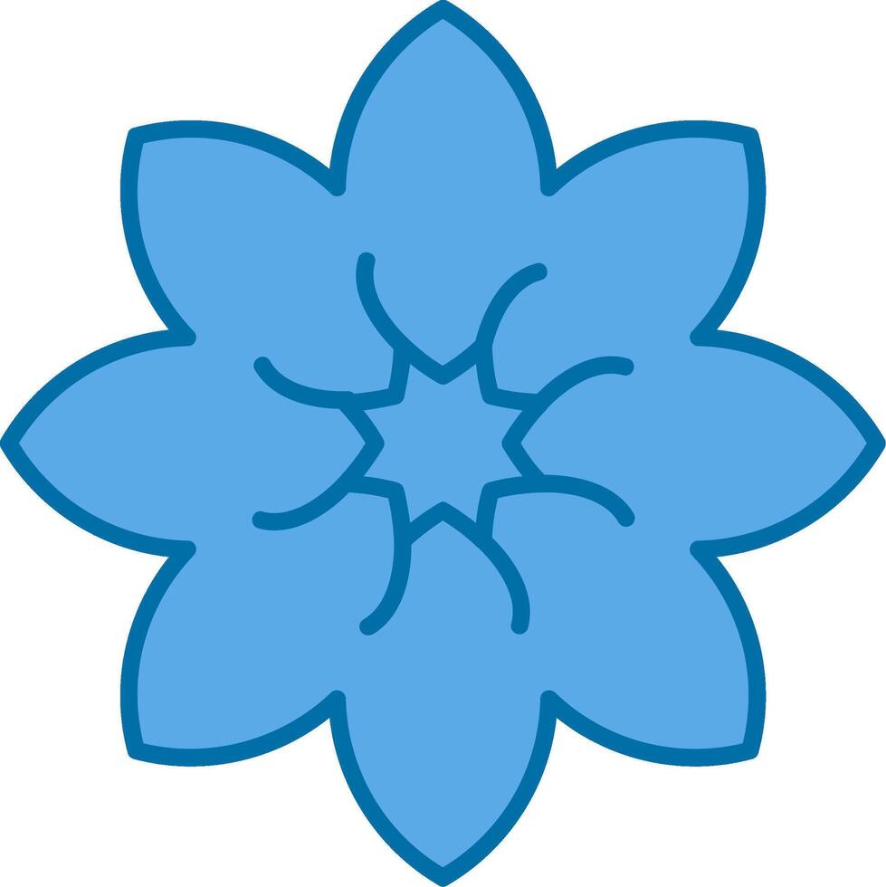 Amaryllis Filled Blue  Icon vector