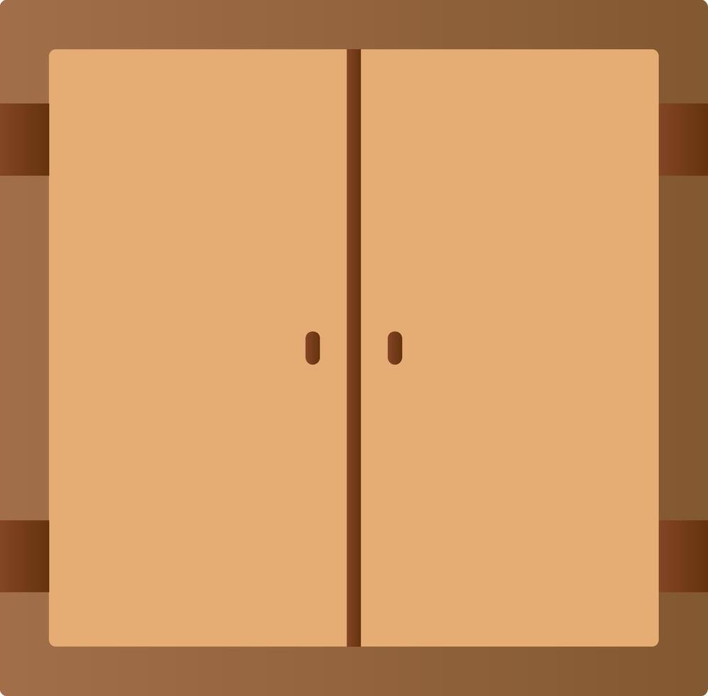 puerta plano degradado icono vector