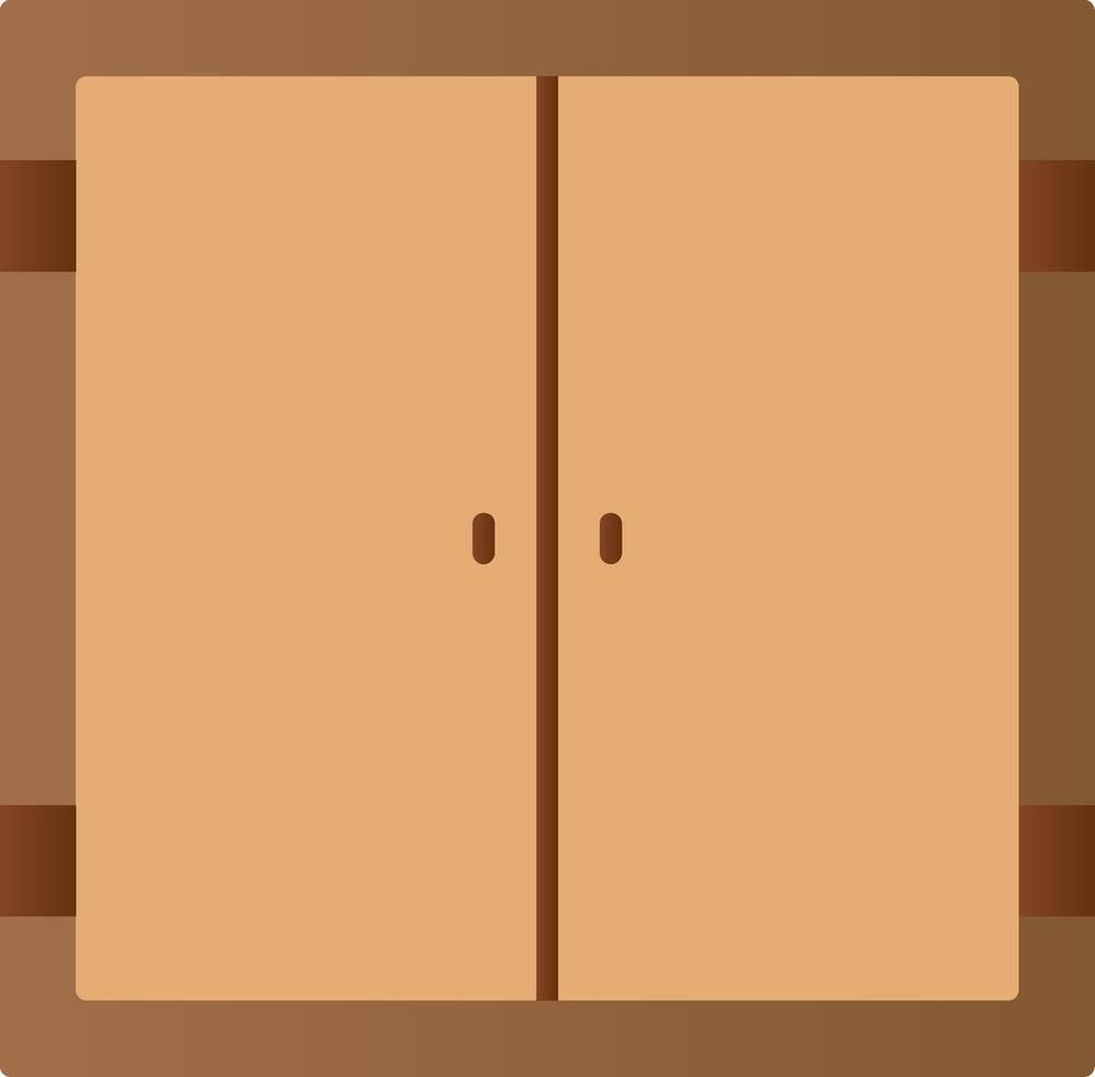 Door Flat Gradient  Icon vector