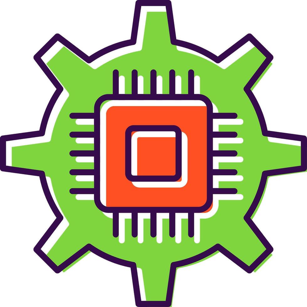 Circuit Filled  Icon vector