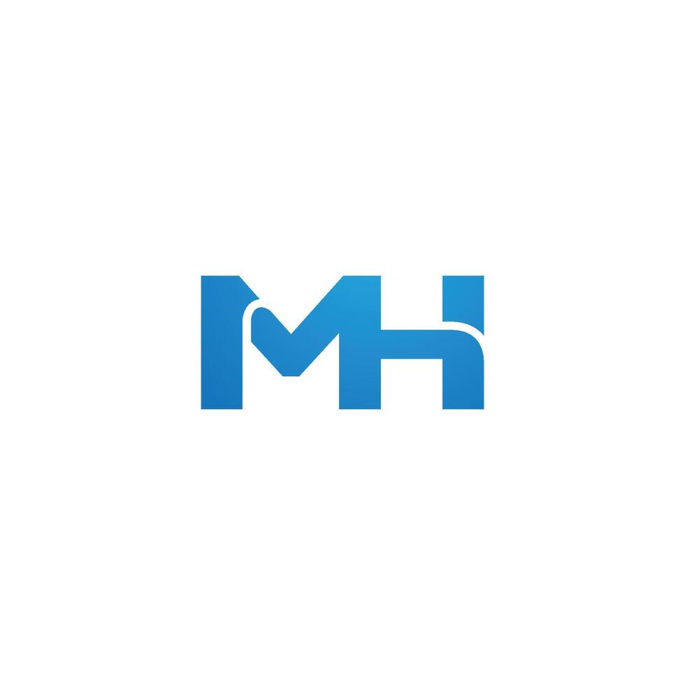 Vector initial letter MH typography logo design vector