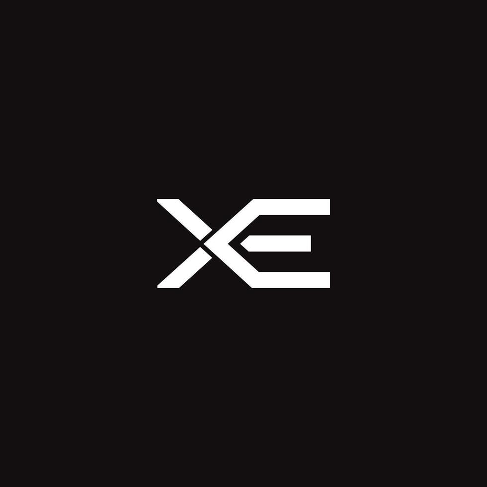 Letter XE creative modern monogram logo design vector