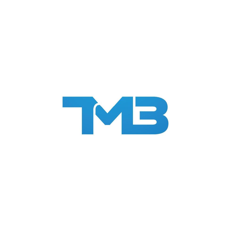 Vector initial letter TMB typography logo design vector