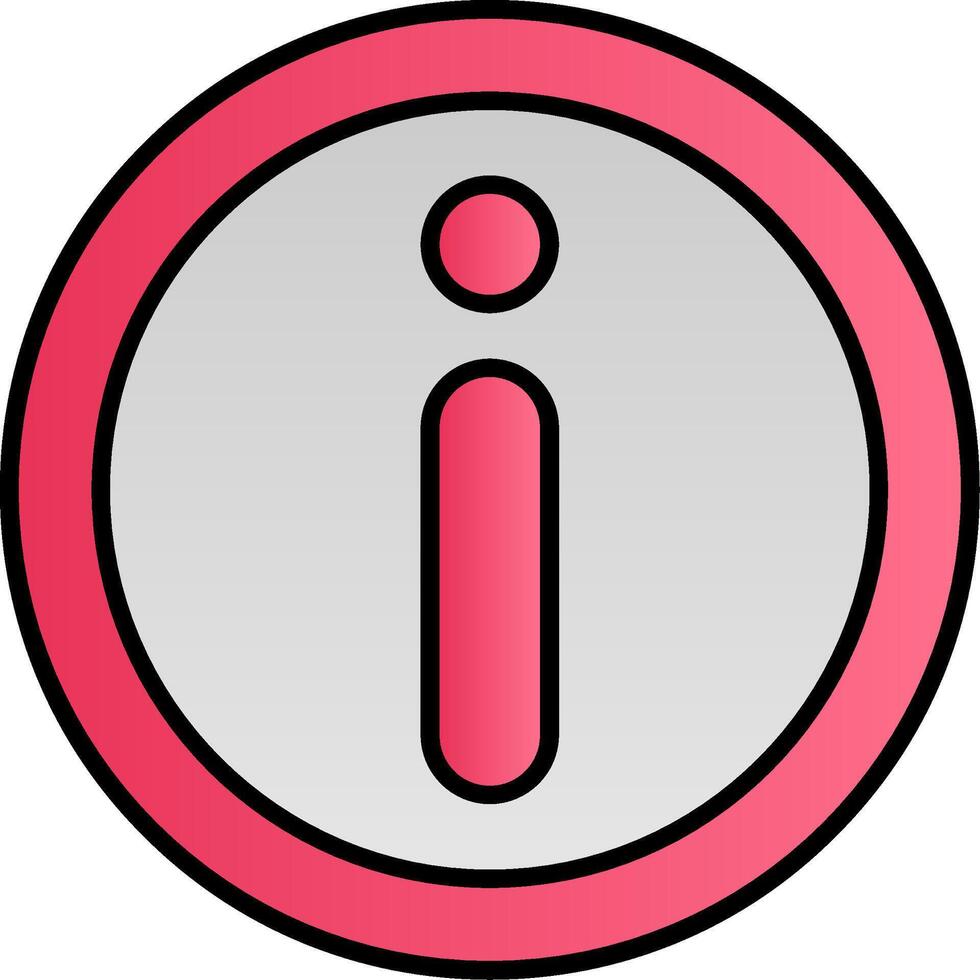 Information Line Filled Gradient  Icon vector