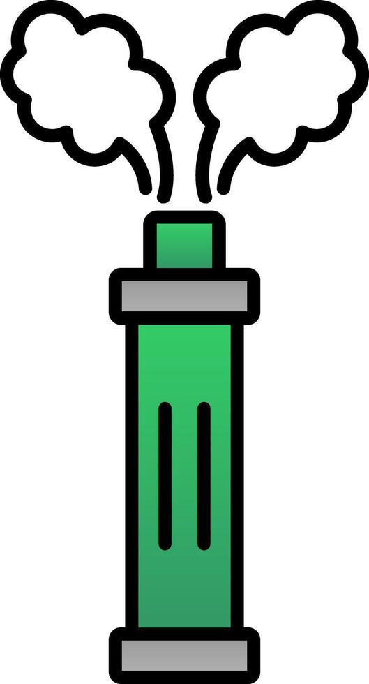 Smoke Grenade Line Filled Gradient  Icon vector