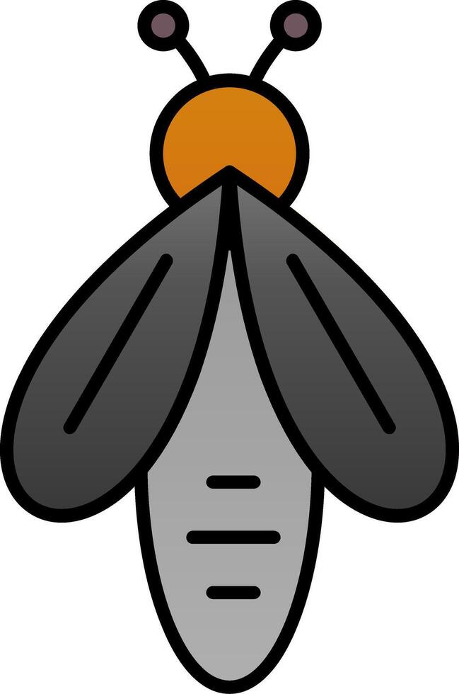 Bee Line Filled Gradient  Icon vector