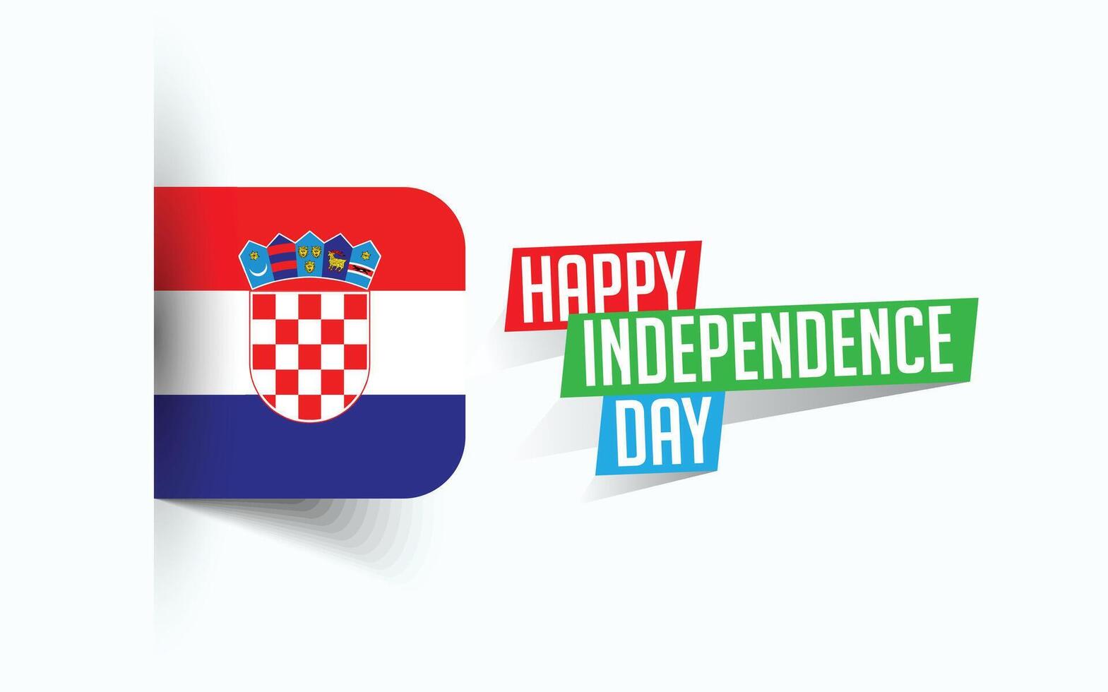 Happy Independence Day of Croatia Vector illustration, national day poster, greeting template design, EPS Source File