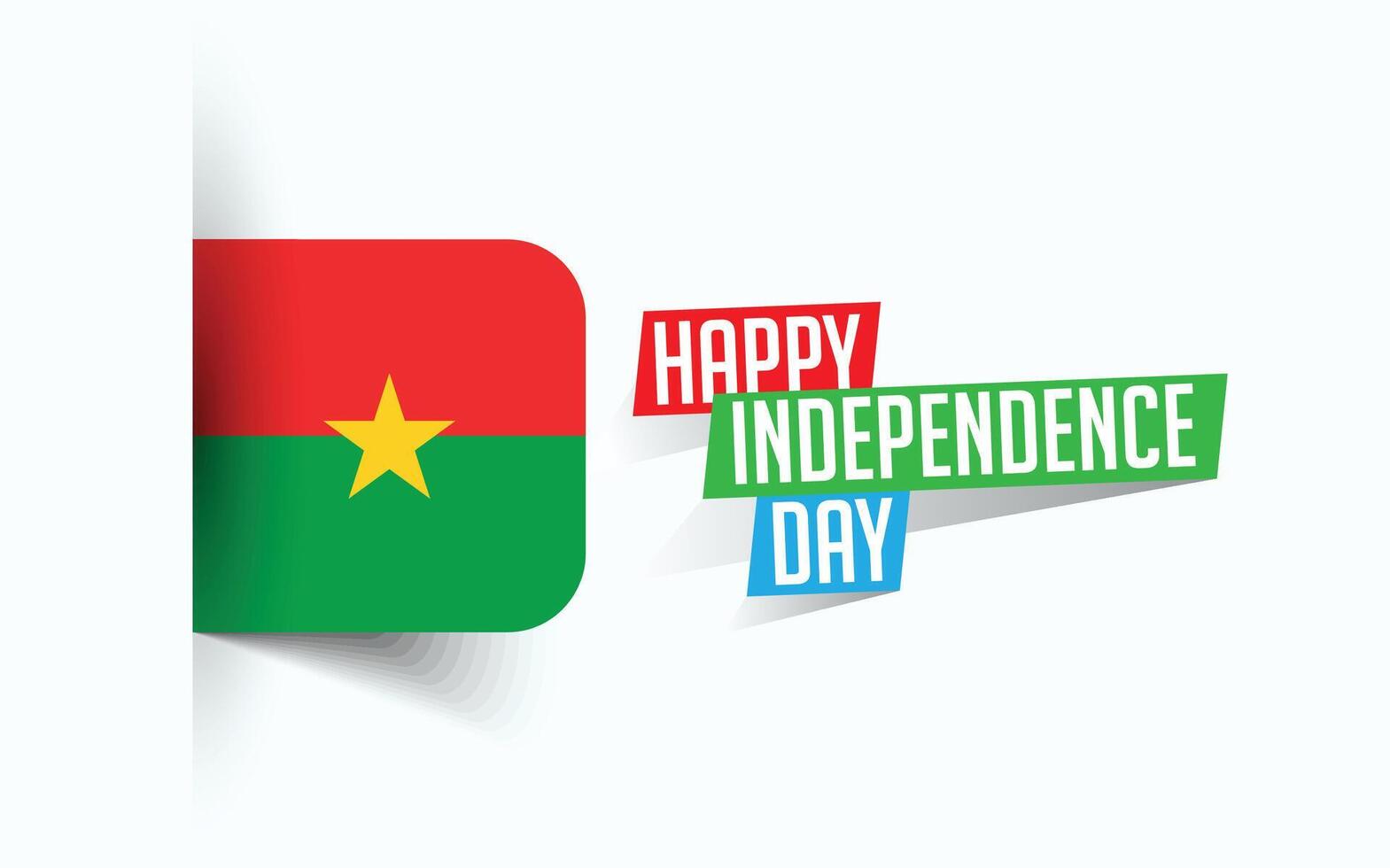 Happy Independence Day of Burkina Faso Vector illustration, national day poster, greeting template design, EPS Source File