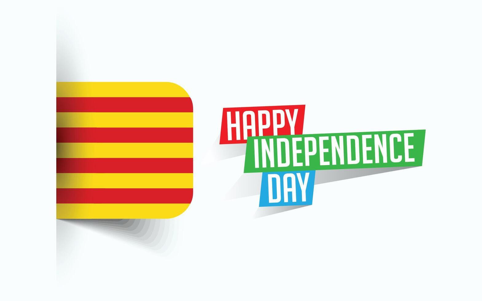 Happy Independence Day of Catalonia Vector illustration, national day poster, greeting template design, EPS Source File