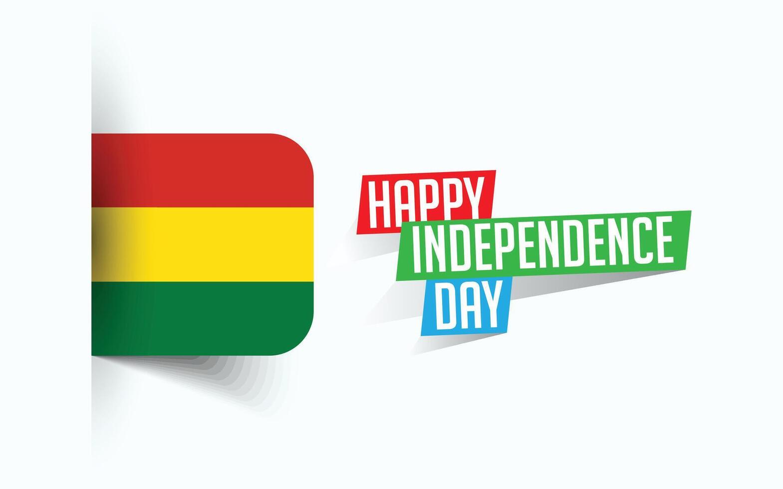 Happy Independence Day of Bolivia Vector illustration, national day poster, greeting template design, EPS Source File