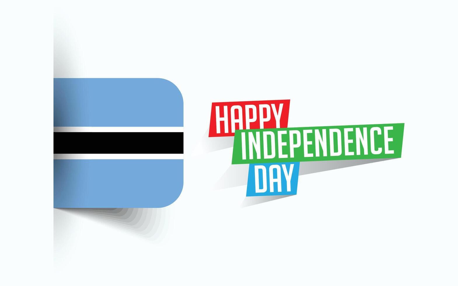 Happy Independence Day of Botswana Vector illustration, national day poster, greeting template design, EPS Source File