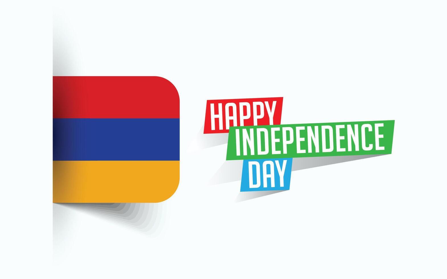 contento independencia día de Armenia vector ilustración, nacional día póster, saludo modelo diseño, eps fuente archivo