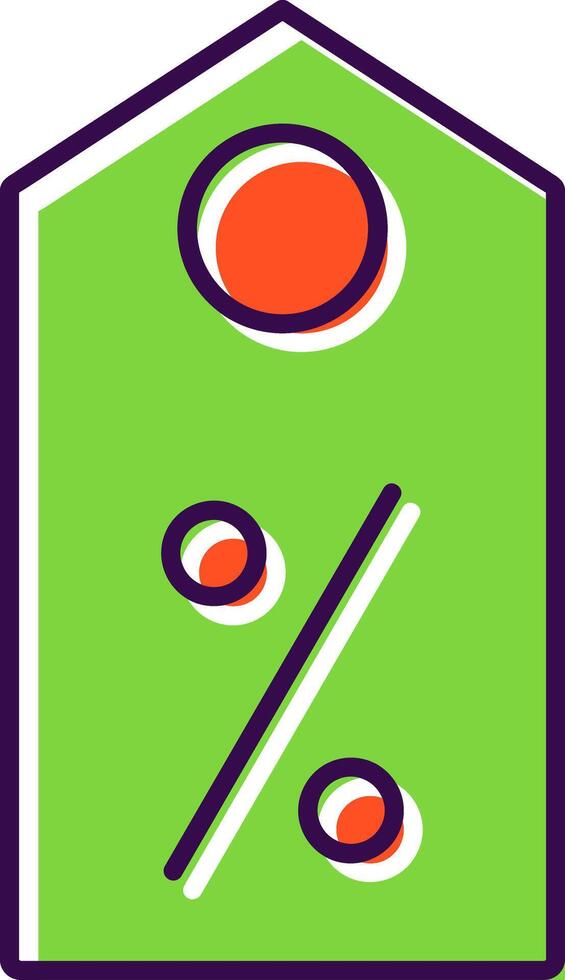 Discount Filled  Icon vector