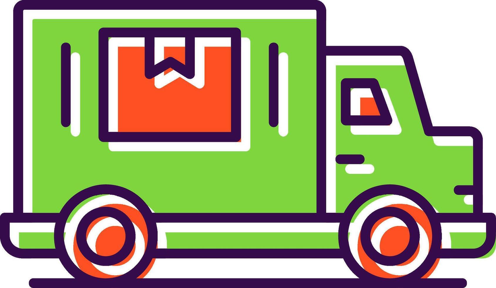 Delivery Truck Filled  Icon vector