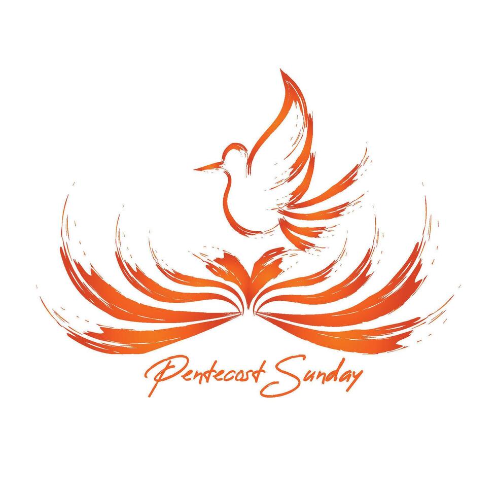 Pentecost Sunday Special Design for print or use as poster, card, flyer or T Shirt vector