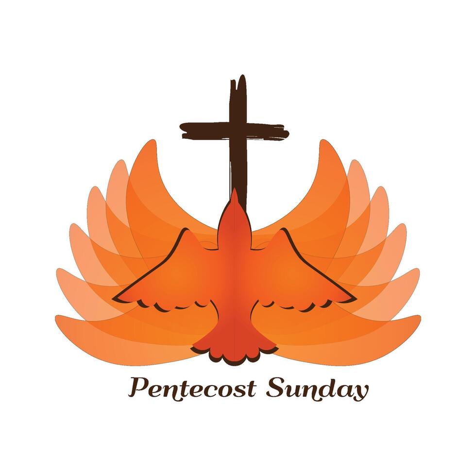 Pentecost Sunday Special Design for print or use as poster, card, flyer or T Shirt vector