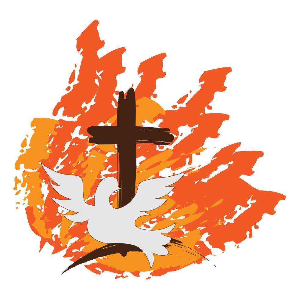 Pentecost Sunday Special Design for print or use as poster, card, flyer or T Shirt vector