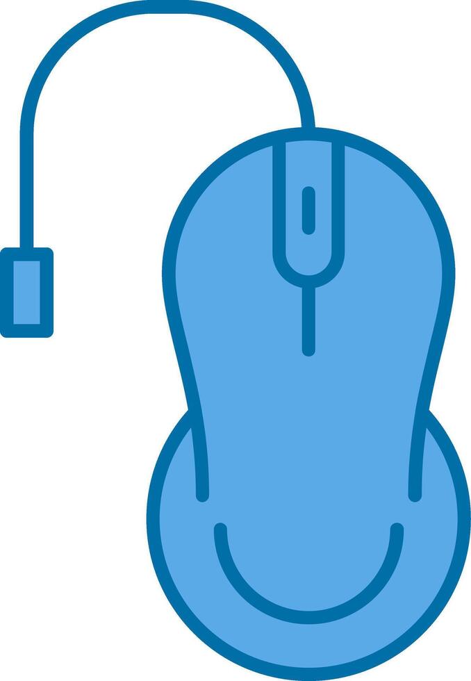 Mouse Filled Blue  Icon vector
