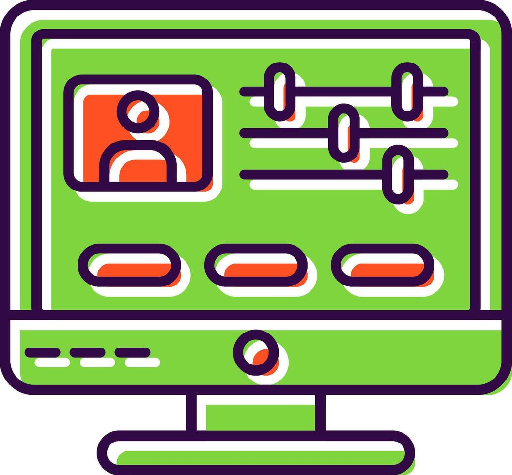 Graphic Editor Filled  Icon vector