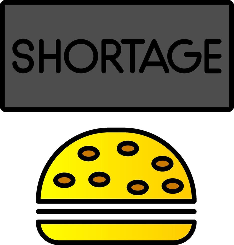 Shortage Line Filled Gradient  Icon vector