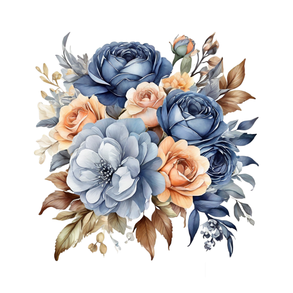 AI generated Watercolor Flower Bouquet png