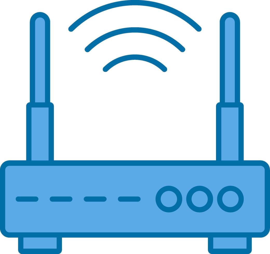 Wifi Router Filled Blue  Icon vector
