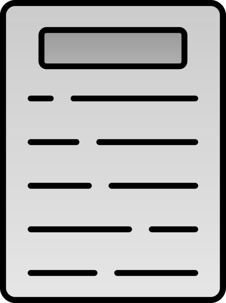 Contract Line Filled Gradient  Icon vector