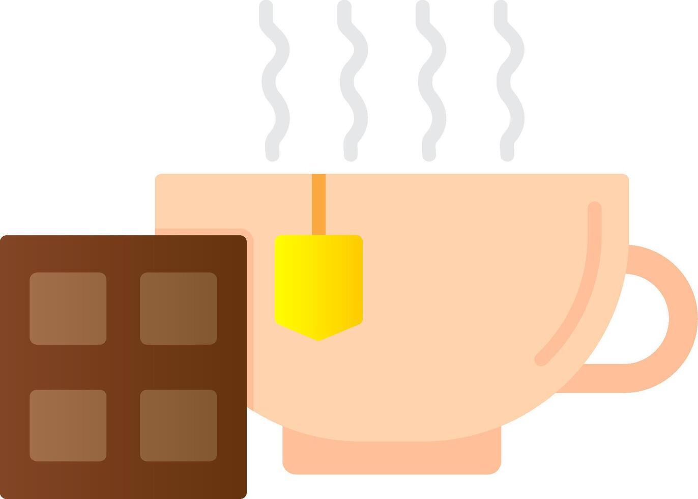 caliente chocolate plano degradado icono vector