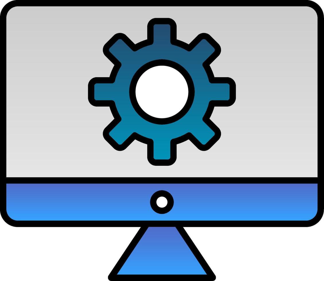 System Line Filled Gradient  Icon vector