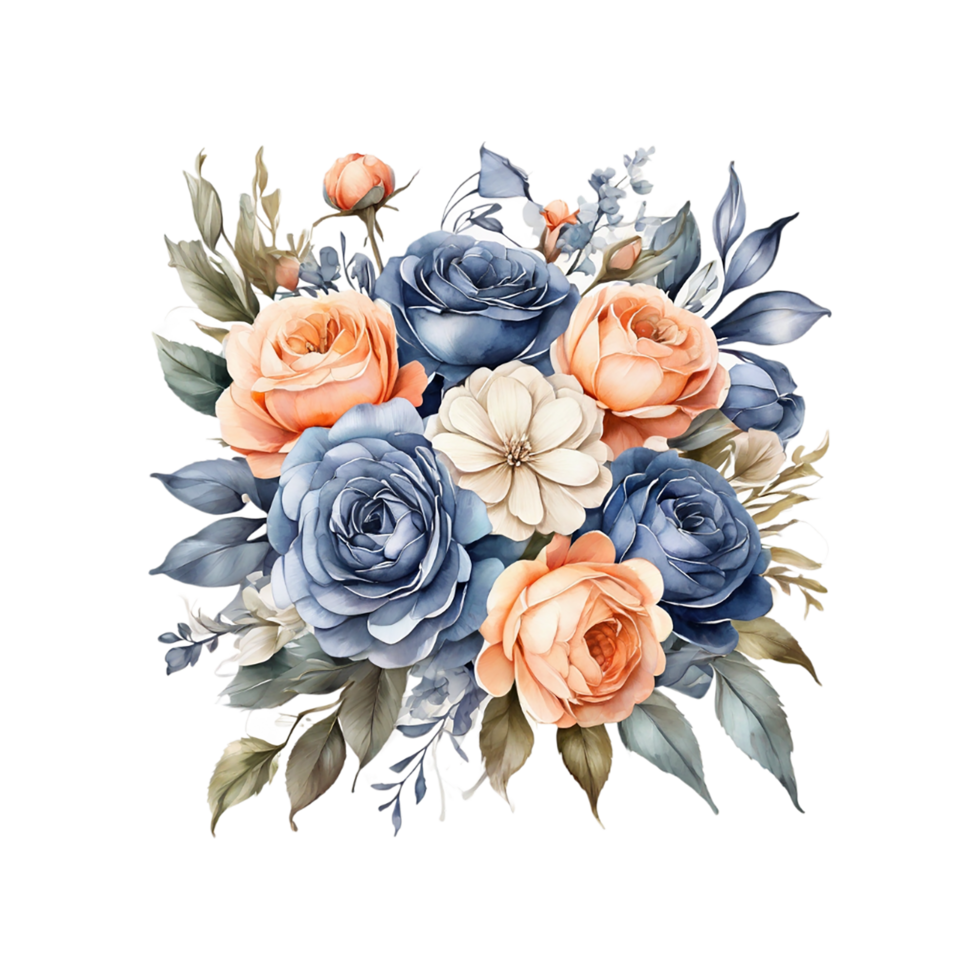 AI generated Watercolor Flower Bouquet png