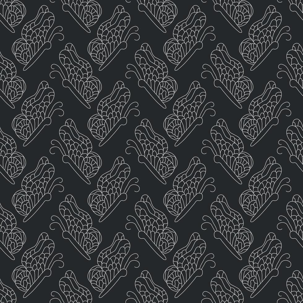 Seamless butterfly pattern. ornament with butterflies. drawn spring illustration vector