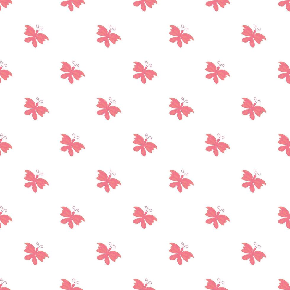 Seamless butterfly pattern. ornament with butterflies. drawn spring illustration vector