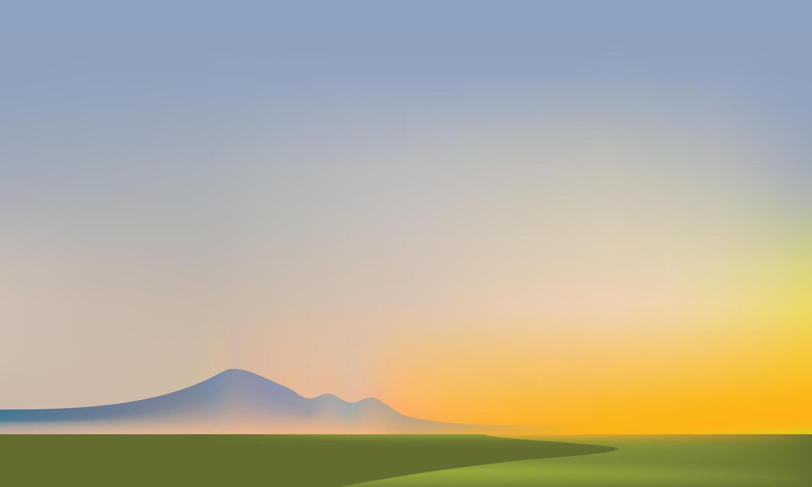 Beautiful morning mountain and blue sky landscape vector for background design.