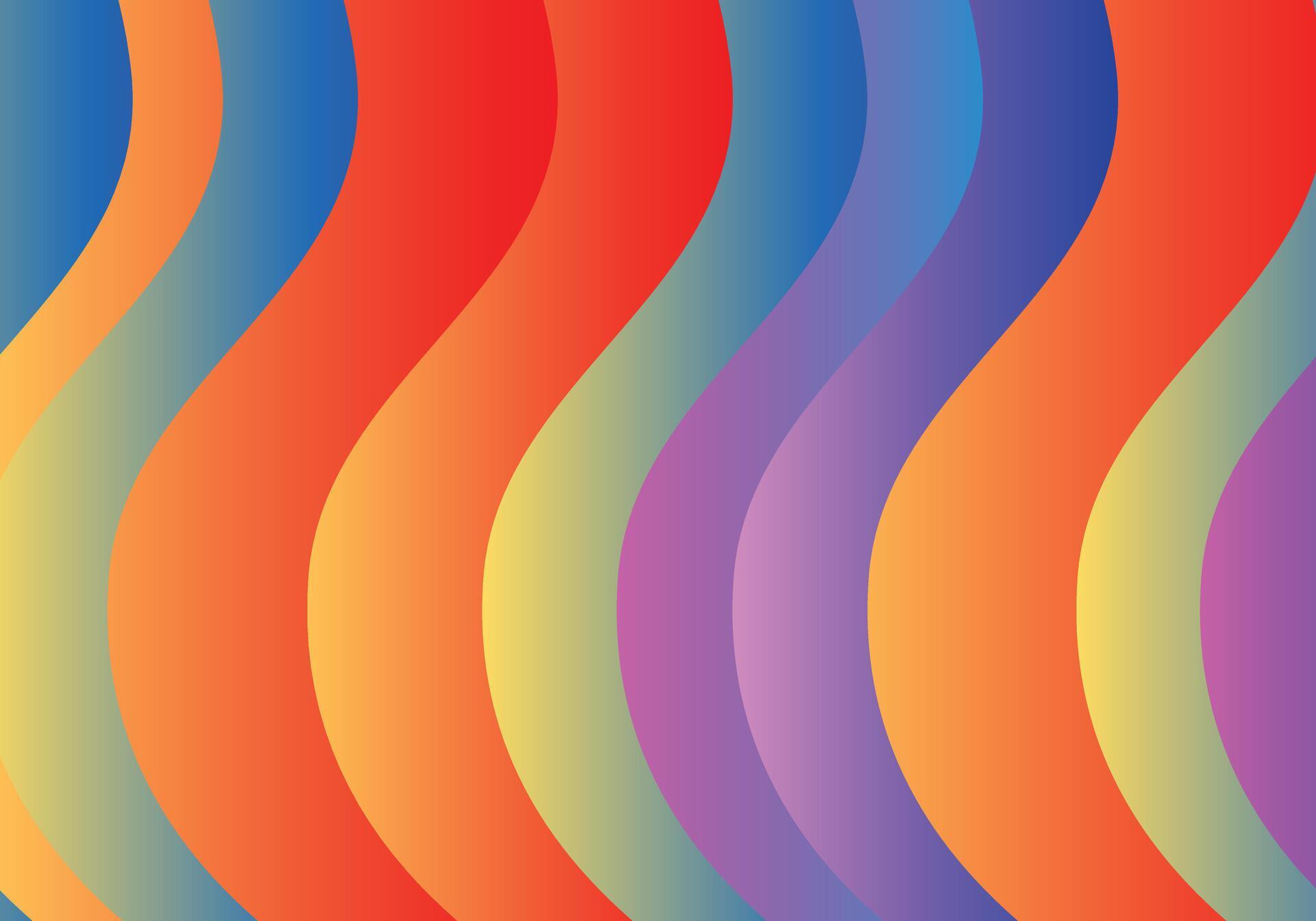 multi color curve vector for background design. 42398125 Vector Art at ...
