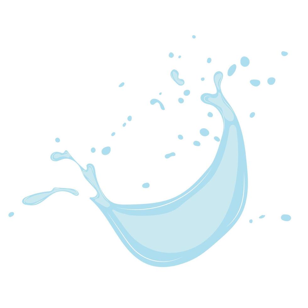 small round splash of water on the surface vector