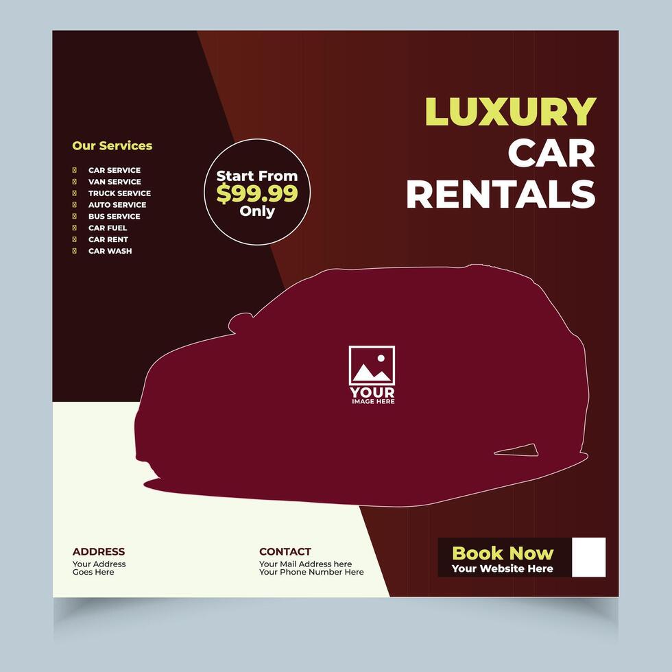 Car rent Brochure Flyer design Layout template vector