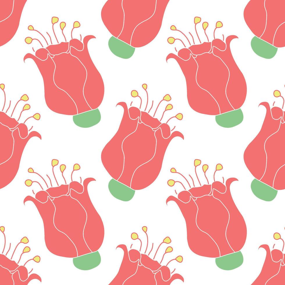 Spring floral pattern. Seamless pattern with flowers vector