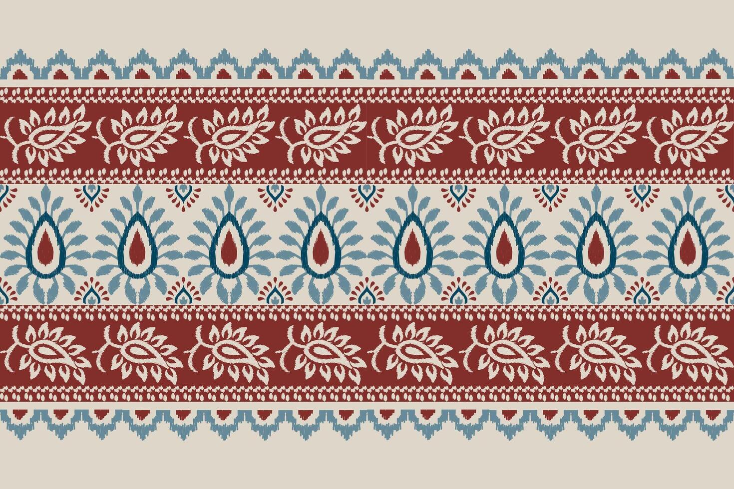 Damask Ikat floral pattern ongrey background vector illustration.Ikat oriental embroidery,Aztec style,hand drawn,baroque pattern.design for texture,fabric,clothing,wrapping,decoration,carpet,scarf.