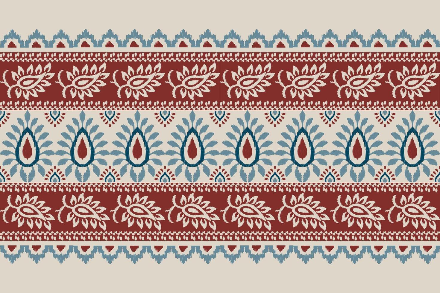 damasco ikat floral modelo ongris antecedentes vector ilustración.ikat oriental bordado azteca estilo,mano dibujado, barroco patrón de diseño para textura,tela,ropa,envoltura,decoración,alfombra,bufanda.