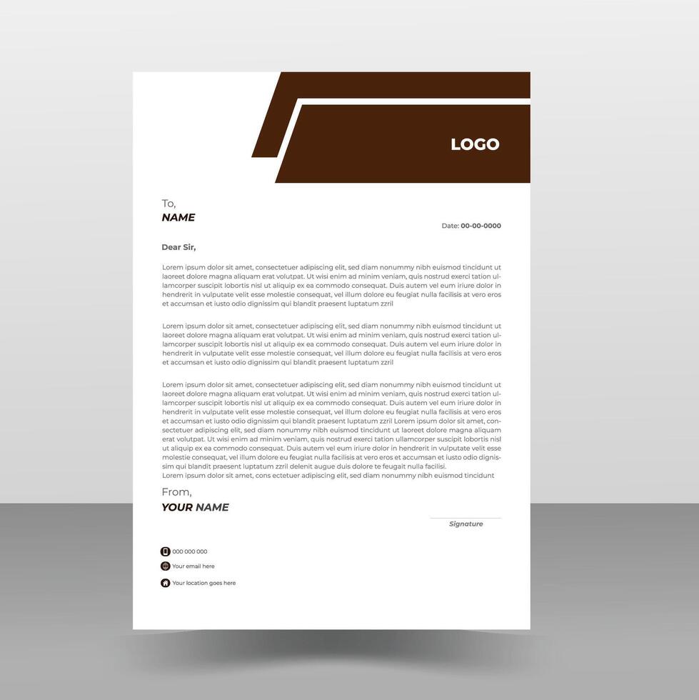 Simple, creative, modern, unique  clean letterhead design template a4 sizes. vector