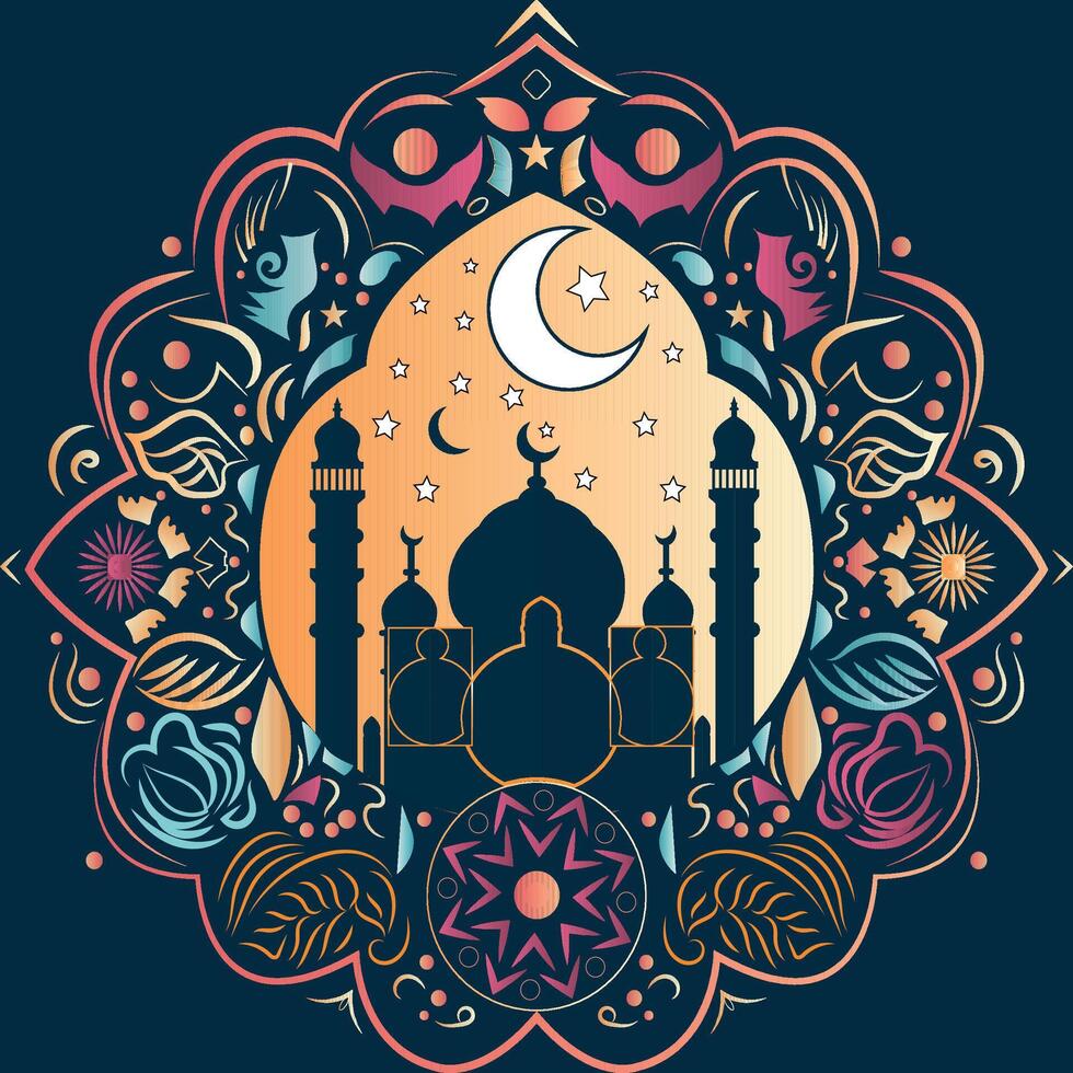 Festival of Eid ul Fitor for Islam vector