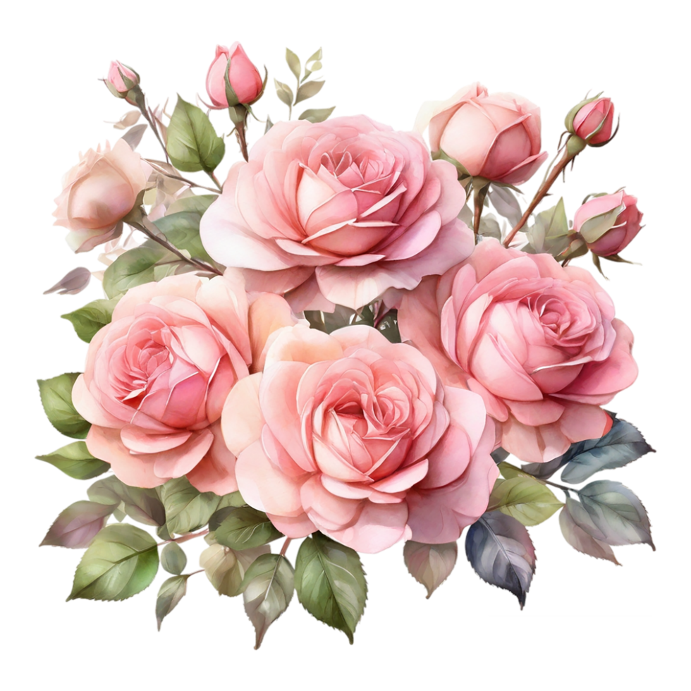 AI generated Watercolor Flower Bouquet png
