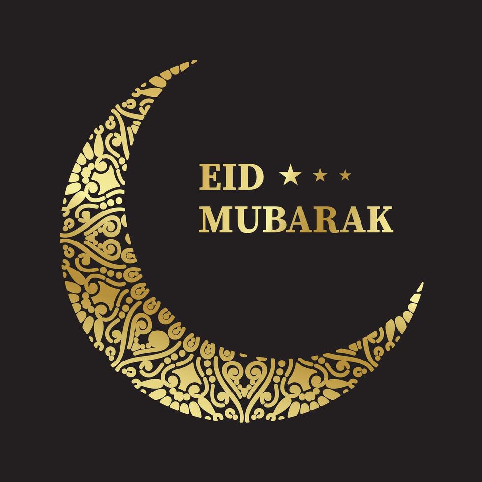 eid mubarak festival card vector