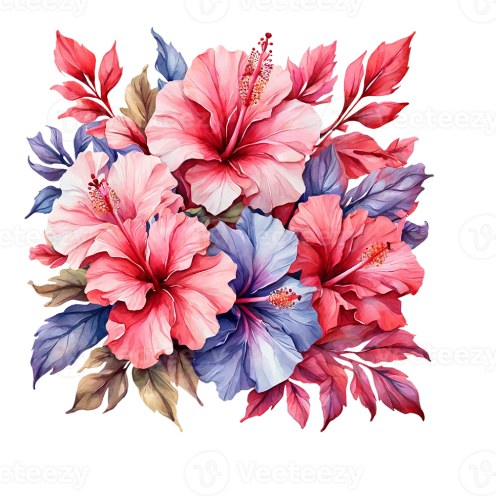 AI generated Watercolor Flower Bouquet png