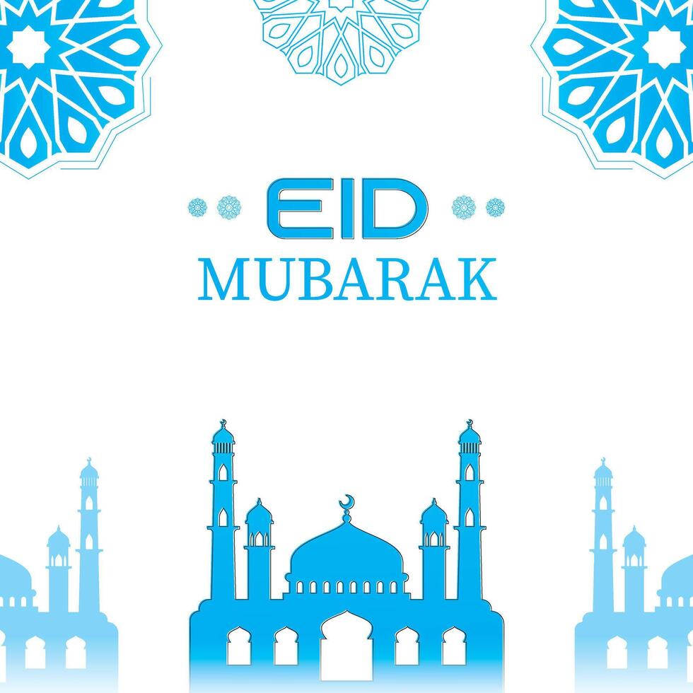 moderno diseño eid Mubarak antecedentes con islámico decoración vector